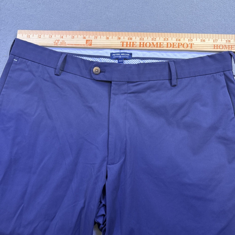 Peter Millar Crown PANT MENS 38X32 Crafted Surge Performance Trouser Golf  Navy - Picture 5 of 7